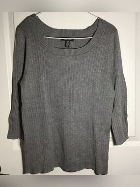 George Gray Ribbed Scoop Neck Sweater XL
